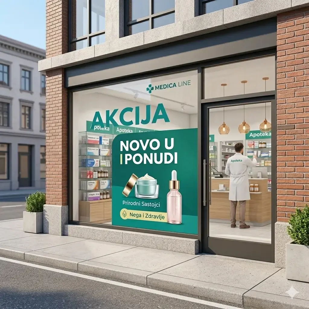 Reklamne folije za izloge BiH - primjer 1