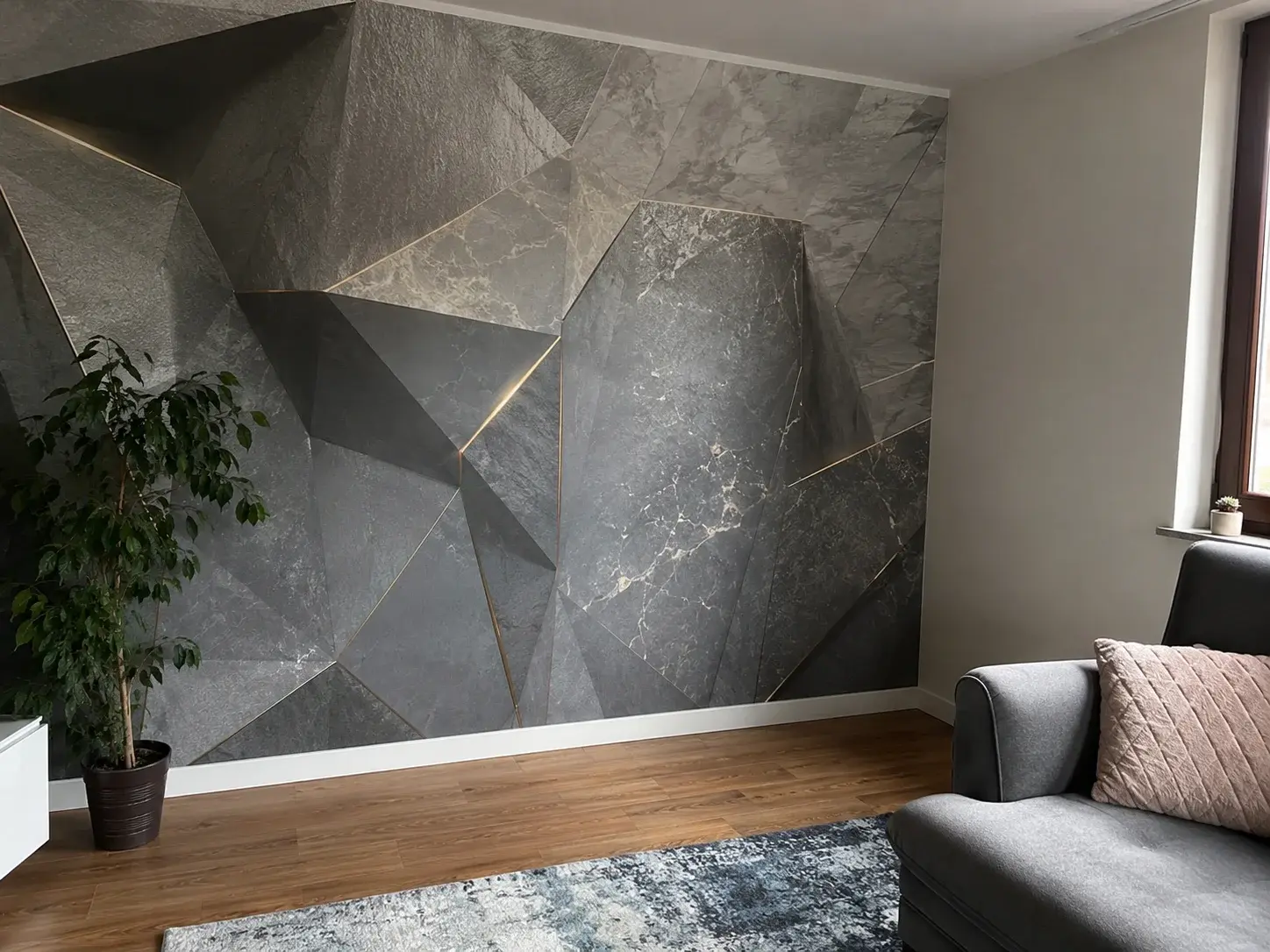 3D tapeta u stambenom enterijeru — primjer realizacije